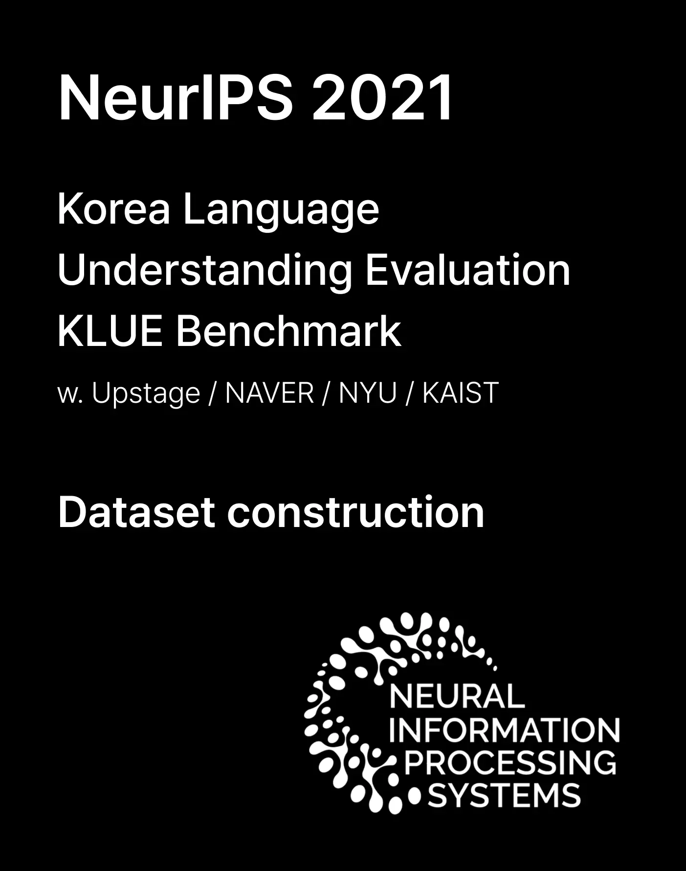 NeurIPS-KLUE 데이터셋 구축