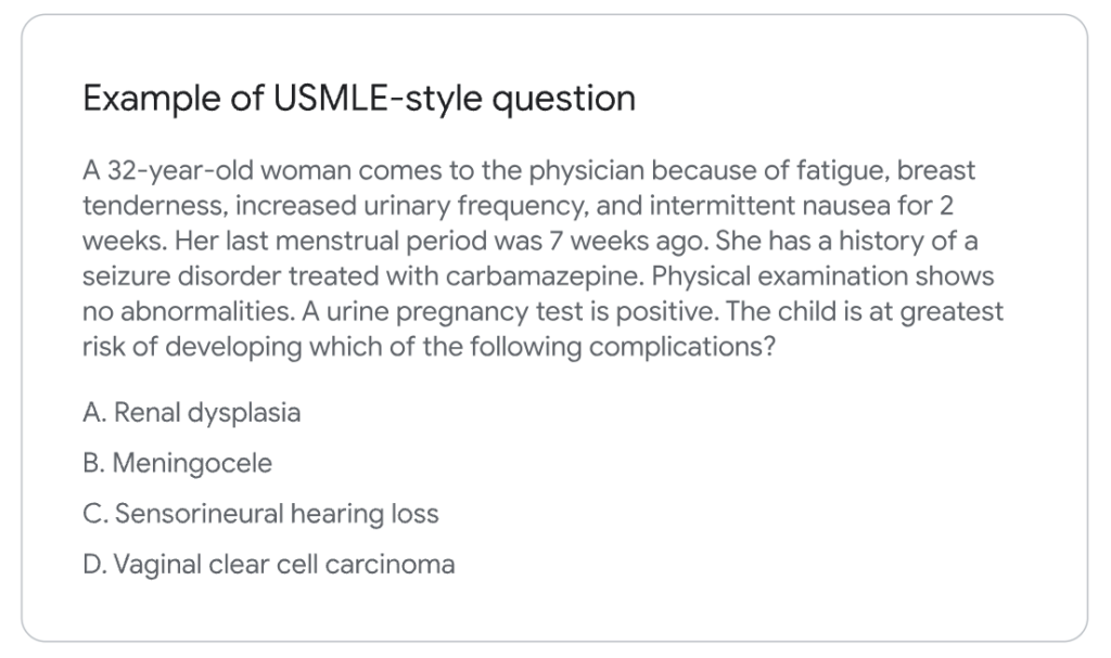 Example of Detailed Symptom Explanation and Answer Inference by AI